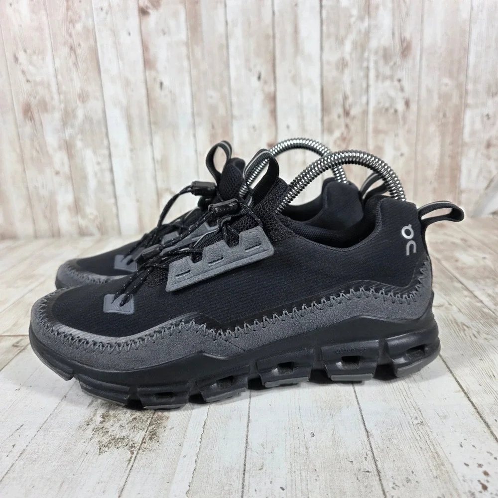 On Cloudaway Black Rock Women 7 Running Shoes 49.99129 Sneakers Toggle Lace